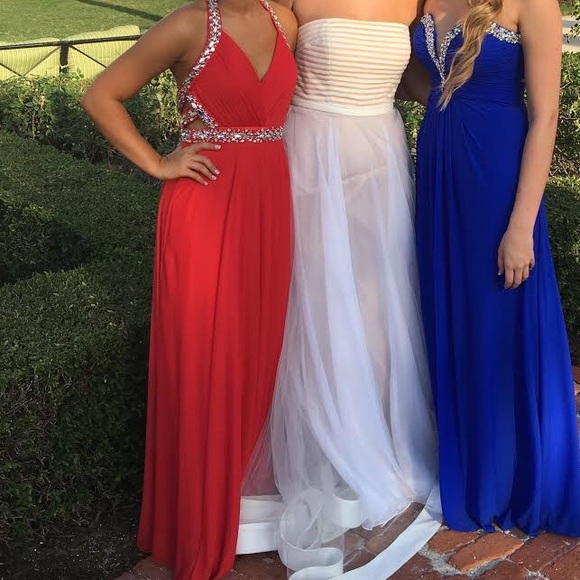 Dillard’s Red Sequin Formal Dress - Picture 4 of 4